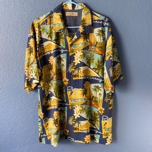 Tommy Bahama Palm Springs camp shirt. Size L.